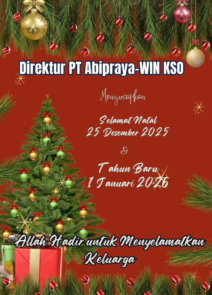 Direktur Utama PT Brantas Abipraya – WIN KSO Sampaikan Ucapan Natal 2025 dan Tahun Baru 2026
